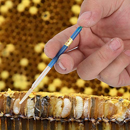 Beekeeping Moving Grafting Tools, Larva Rearing with a Thin Reed Squeegee Pen Worm Shift Needle Accurately Shift Pin Feeding Equipment for Beekeeper Bee Hive Queen Apiculture Production Plastic