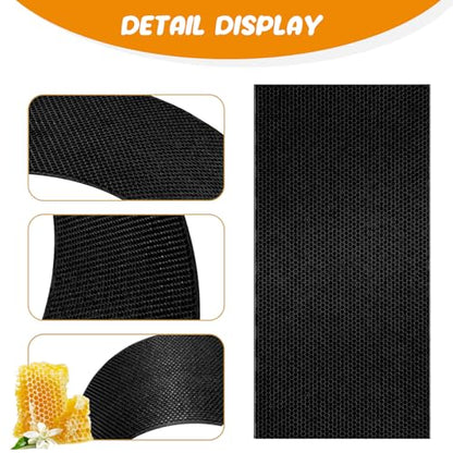 Weysat 40 Pcs Waxed Coated Beehive Foundation Sheets Beehive Wax Coated Foundation for Bee Frames Plastic Beeswax Sheet Bee Hive Equipment Deep Frame (Black) - color: Black