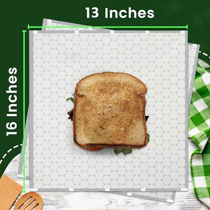 Extra Large - (500 Sheets) - Foil Sandwich Wrap Sheets With Foil Backing - Burrito Wrappers Sandwich Paper Wrap - Food Wrapping Deli Wraps - 13 x 16 Inches - size: 500 Large Sheets