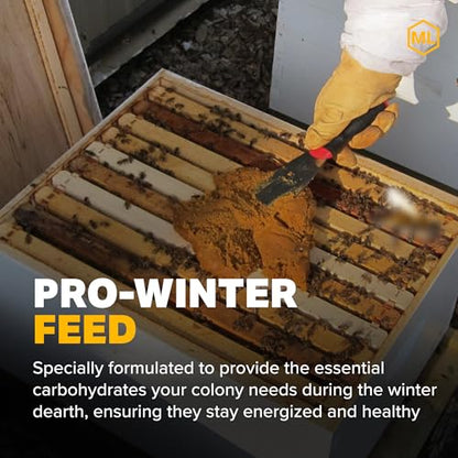 Mann Lake Pro-Winter Feed for Bees, Winter Patties for Beehive Feeding, Supports Colony Survival During Winter, Low Protein Formula for Overwintering Methods, Beekeeping Supplies for Cold Weather,40lb