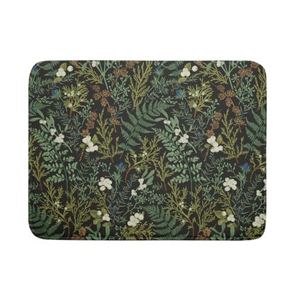 Green Plants Dish Drying Mat for Kitchen Counter Microfiber Absorbent Dish Draining Reusable Washable Foldable Extra Large 18"x24" - size: 24" x 18"