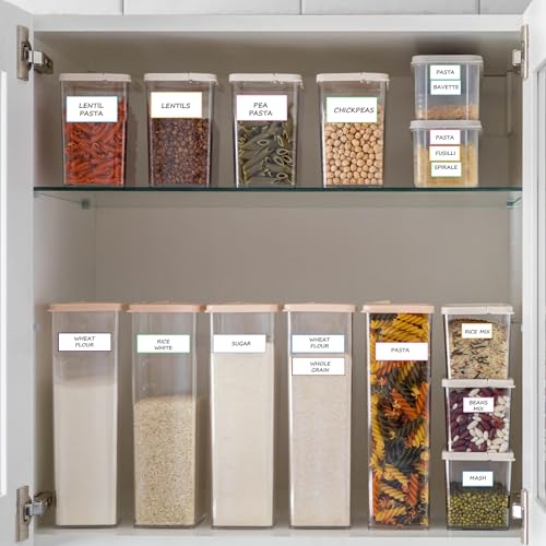 260 Pcs Dry Erase Labels, Dry Erase Stickers, Waterproof Sticker Labels, Removable Labels Easy Peel Off, Reusable Sticky Notes for Food Containers, Office (Clear, Small, Medium, Large) - color: Clear