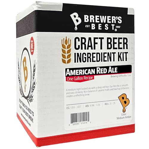 Brewer's Best One Gallon Home Brew Beer Ingredient Kit (American Red Ale)