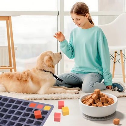 Square Chocolate Mold, 100 Cavities Mini Square Candy Molds | Non-stick Small Rectangular Silicone Gummy Molds Bite Size for Caramels, Jelly, Ice Cubes, Pet Treats, Hard Candy - color: 100 Cavity Small Square Mold