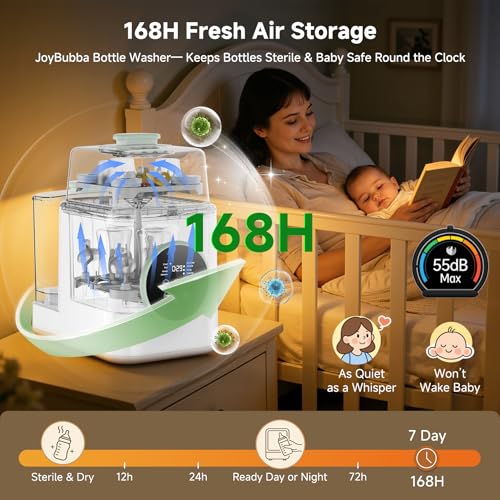 Bottle Washer, Sterilizer & Dryer – 4-in-One Cleaner for Baby Bottles, Pump Parts & Baby Essentials with 3 High-Temp Sterilization Modes, Includes 60 Cleaning Tablets – Saves Time & Effort. - size: C1 Baby Bottle Washer