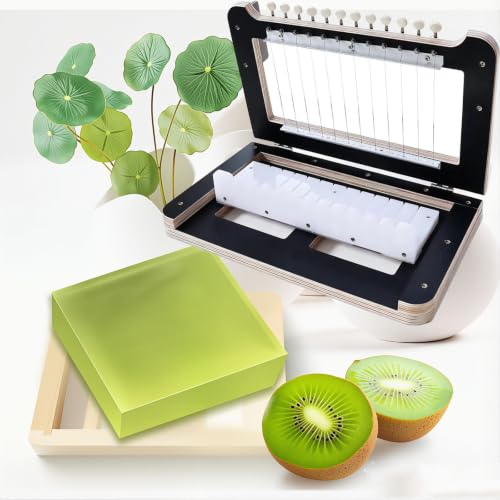 Hand-Made Soap Cutter, 12 Wire Wooden Soap Cutter, Cuts 1-12 Bars, Soap Cutting Thickness 2.5cm, Even Cuts, for DIY Soap Making, Cheese, Butter, Cake, Bread Making