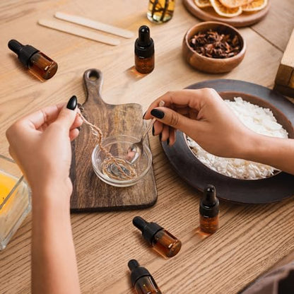 Didaey 200 Pcs 1/2/3/5/10/15 ml Mini Glass Oil Dropper Bottle Bulk, Clear Essential Small Empty Bottles Sample Containers Perfume Liquid Vials with Cap for Traveling (2 ml,Amber) - color: Amber, size: 2 ml