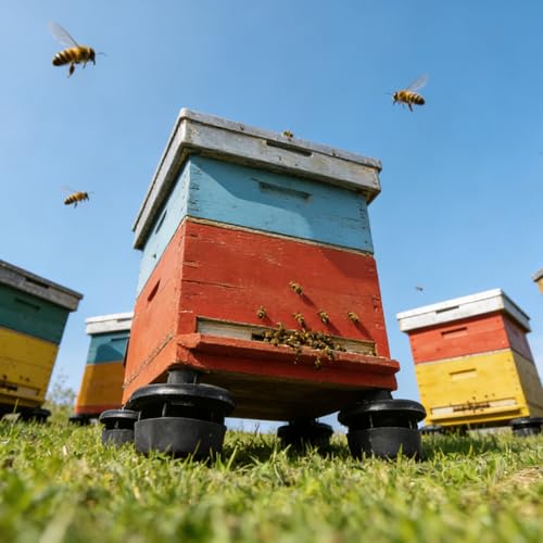 4 Sets/16Pcs Beehive Stands, Ant-Proof Beehive Feet Stands, Plastic Beehive Base for Outdoor Beekeeping Operations