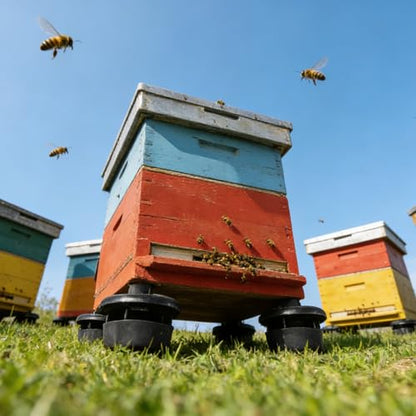4 Sets/16Pcs Beehive Stands, Ant-Proof Beehive Feet Stands, Plastic Beehive Base for Outdoor Beekeeping Operations