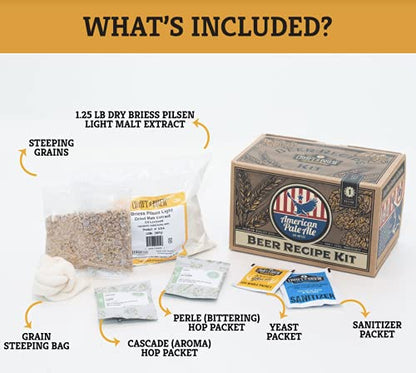 Craft A Brew Recipe Kit - American Pale Ale Refill - 1 Gallon - Ingredients for Home Brewing Beer - color: American Pale Ale