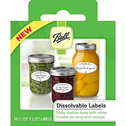 Jarden Ball Dissolvable Canning Labels, 60-Labels per Pack (3-Packs Total)