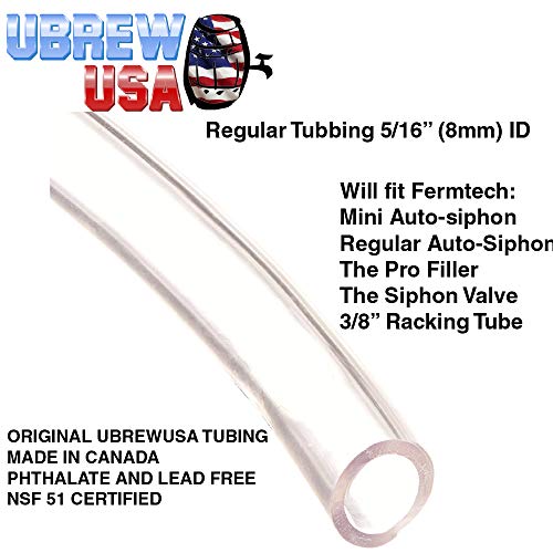 Fermtech Regular 24" Auto Siphon with 30" Brush & 8ft Food-Grade Tubing – Wine, Beer, Mead & Home Brewing Racking Cane, Transfer Wand, Bottling Kit & Supplies - Made in Canada