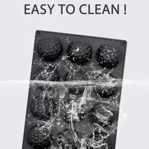 15-Cavity Silicone Baking Mold, Black, Raspberry Shape, Non-Stick, 11.3 x 6.69 in, for Chocolates, Desserts and Tea Time Treats - color: Black-QY363