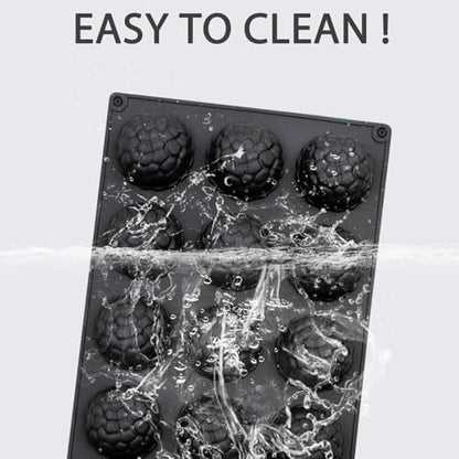 15-Cavity Silicone Baking Mold, Black, Raspberry Shape, Non-Stick, 11.3 x 6.69 in, for Chocolates, Desserts and Tea Time Treats - color: Black-QY363