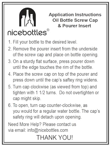 nicebottles Olive Oil Bottles with Cap & Pourer Fitment, Green, 750ml - Pack of 6