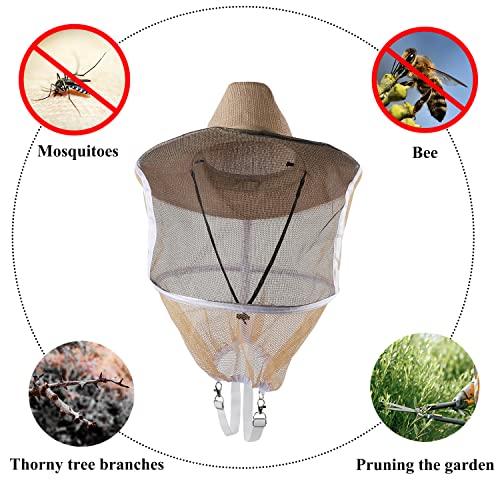 Beekeeping Supplies Beekeeping Veil Hat Beekeeping Suit 3 Pack Beekeeper Hat Professional Bee Face Cover Net Beekeeping Protection Supplies