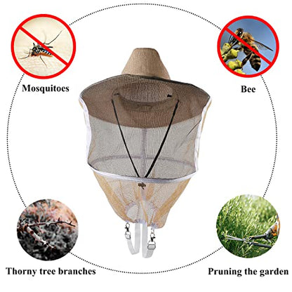 Beekeeping Supplies Beekeeping Veil Hat Beekeeping Suit 3 Pack Beekeeper Hat Professional Bee Face Cover Net Beekeeping Protection Supplies
