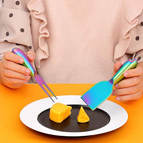 Baikai Stainless Steel 18/10 Cheese Desert Knives, Set of 4, Gold Breakfast Butter Knife, Slicer Sandwich Spreader … (Cheese Knife Set-Gold) - color: Cheese Knife Set-Gold