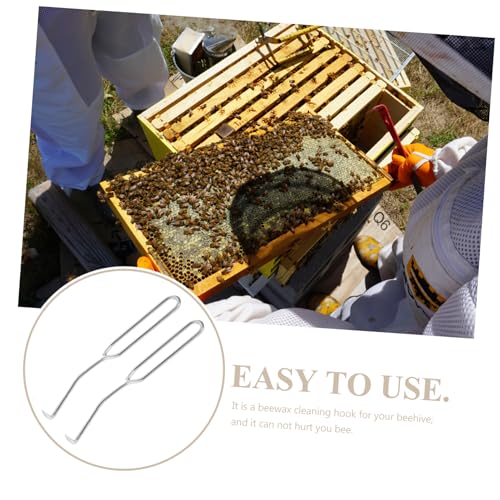 2pcs Beekeeping Tool Beehive Cleaning Hooks Bee Box and Frame Care Beehive Cleaner for Safe Beekeeping