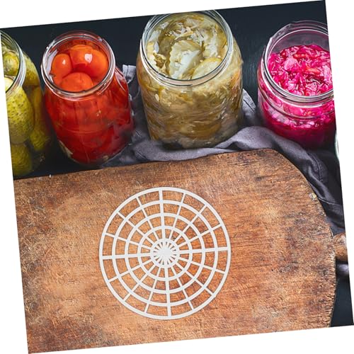 VALICLUD 5pcs Vegetable Fermentation Press Rack Mesh Pickle Jar Weights for Flavor Enhancement Easy Clean for Kimchi Sauerkraut and Pickling Crocks