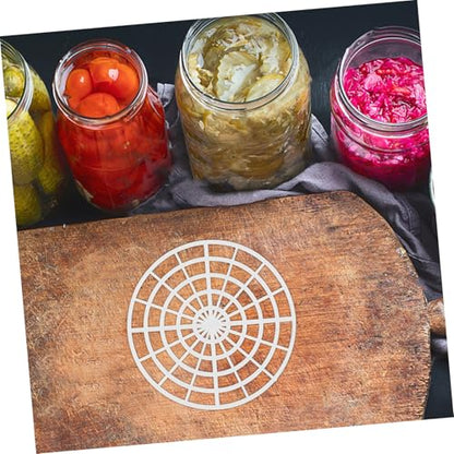 VALICLUD 5pcs Vegetable Fermentation Press Rack Mesh Pickle Jar Weights for Flavor Enhancement Easy Clean for Kimchi Sauerkraut and Pickling Crocks