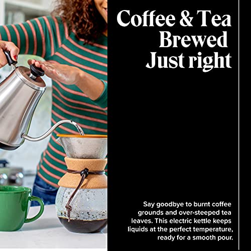 Electric Gooseneck Kettle - 0.8L, 120 Volt, Stainless Steel Electric Tea Kettle - Water Pot Heater/Warmer, Coffee & Tea - style: Pot Heater/Warmer