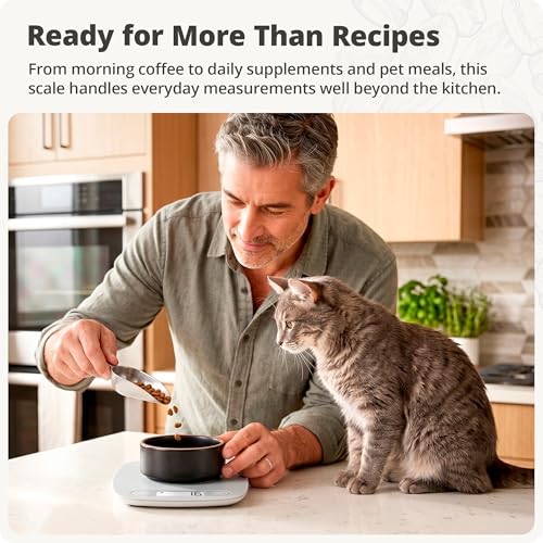 Greater Goods Food Scale – Digital Kitchen Scale, 1g Precision, Easy-Tare & Quick Conversion, Slim Compact Design, Durable & Portable | Ideal for Cooking, Baking & Meal Prep (Ash Gray) - color: Ash Gray