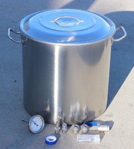 CONCORD Home Brew Kettle DIY Kit Stainless Steel Beer Stock Pot w/ Accessories (30 QT)
