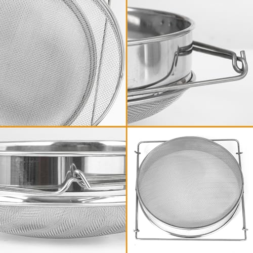 Beekeeping Extract Tools Double Bee Sieve Honey Debris Strainer Filter Honey Stainless Steel