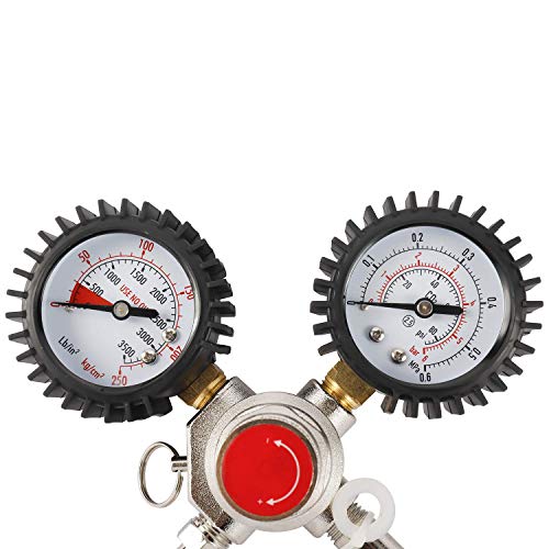 YaeBrew Dual Gauge CO2 Regulator for Draft Beer Homebrew Kegerator CGA320