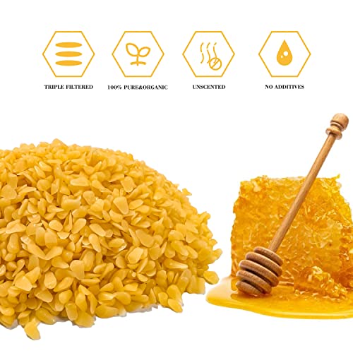 TRINIDa Yellow Beeswax Pellets 10LB, Organic Yellow Beeswax, Beeswax for Candle Making, Body, Skin Care DIY, Lip Balm and Soap Making Supplies - color: yellow 10lb