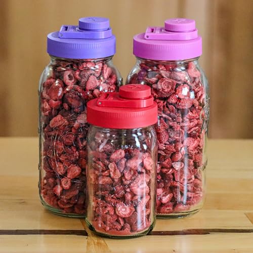 Brewing America Glass Mason Jar Pitcher with Lid - Mason Jars, 1 Quart (32 oz) with Violet Purple Wide Mouth Pour Lid, for Smoothie, Boba Cup, Sun Tea, Cold Coffee Glass Tumbler, 2-Pack - color: Violet Purple