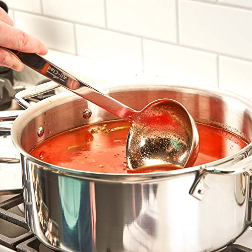 All-Clad Specialty Stainless Steel Kitchen Gadgets Soup Ladle Kitchen Tools, Kitchen Hacks Silver