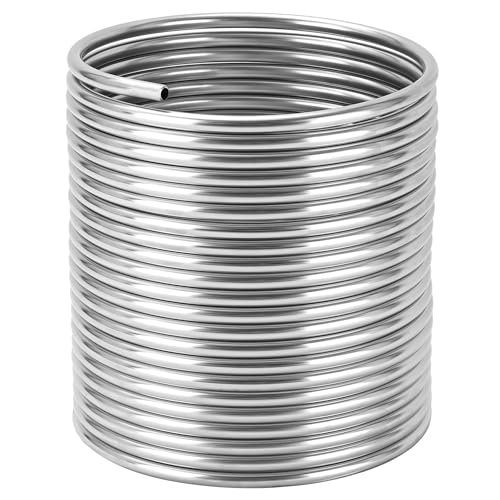 BACOENG 1/2" x 50Ft 304 Wort Chiller, Stainless Steel Tubing Coil for Ice Bath Beer Brewing Tubing Coil, Water Cooler Equipment - size: 1/2" x 50Ft
