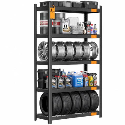 CAMMOO 36''W Storage Shelves, 3500LBS Metal Garage Shelving Unit with Magnetic Lable, Upgraded Structure, Solid Steel, Heavy Duty Adjustable 5 Tier Wire Shelf for Basement, Kitchen, 36"W x 16"D x 72"H - size: 36"W x 16"D x 72"H