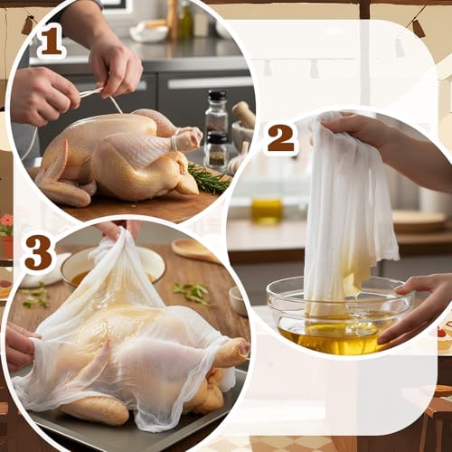 Boao Cheesecloth 35 x 156 Inch, 100 Meters Cooking Twine Reusable Unbleached Cotton Fabric Cheese Cloth with Kitchen Cooking Twine 1/4 Cone Cotton for Meat, Straining, Baking, Filtering