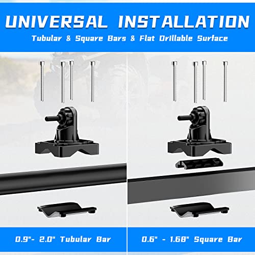 KEMIMOTO Tool Holder for ATV, Hunting Tool Mount, Bow Rack Grips with Rubber Straps Compatible with Hunting Bike Treestand Mobility Scooter