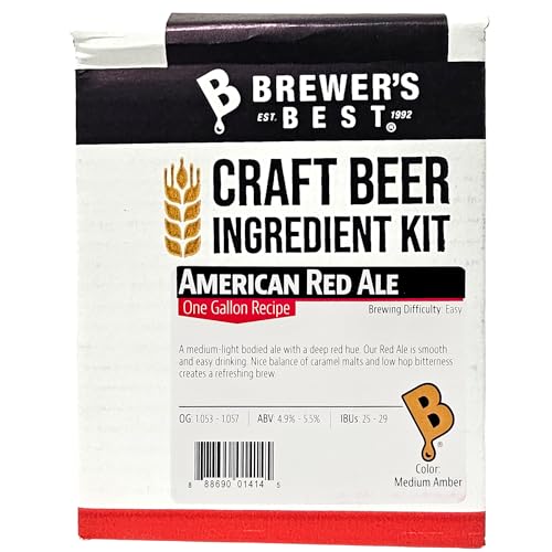 Brewer's Best One Gallon Home Brew Beer Ingredient Kit (American Red Ale)