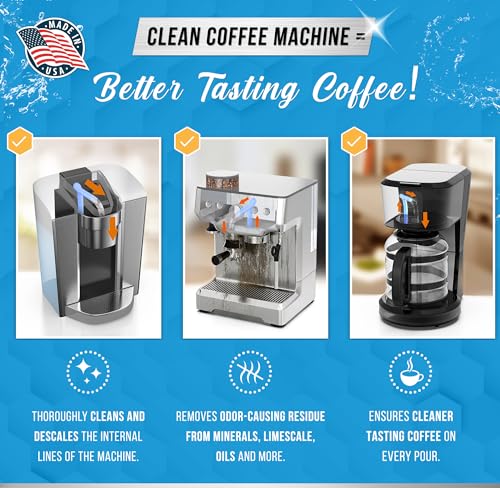 ACTIVE Coffee Machine Descaler Descaling Solution - 32oz (8 Uses) Compatible with Keurig,Nespresso,Breville,Delonghi, Jura, Ninja - Espresso Coffee Maker Cleaner,Coffee Pot Cleaning Limescale Remover - style: 32oz Liquid