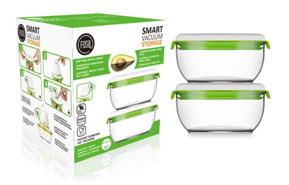 FOSA Vacuum Seal Food Storage System Reusable Medium Containers, 2 pack, 600ml size (Vacuum Pump not Included) - size: 20oz × 2