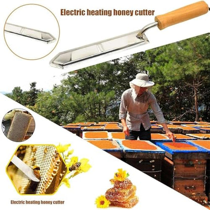 Electric Honey Uncapping Knife, Stainless Steel Honey Uncapping Scraper, Honey Wax Scraper, Easy to Clean, for Honey Beekeeping