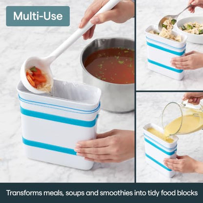 YouCopia FreezeUp Freezer Food Block Maker, 6 Cup, Meal Prep Bag Container to Freeze Soup and Leftovers - size: 6-Cup Capacity, style: Food Block Maker