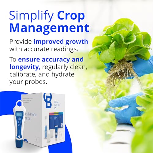 Bluelab pH Pen Meter and Probe Care Kit pH with Calibration Supplies, Storage Solution & Brush, Reliable Digital Tester for pH, Temperature in Growing Solutions, Optimal Plant Health and Yield - style: PH PEN + CARE KIT PH