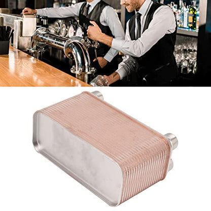 Stainless Steel Plate Heat Exchanger, Compact Heavy Duty Plate Chiller, Copper Brazed Plate Heat Exchanger, Metal Water to Water Heat Exchanger for Wort, Beer, Water