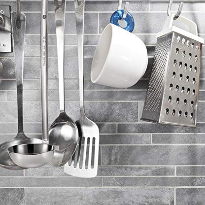 meekoo 3 Pieces Stainless Steel Ladle Soup Handle Ladle with Pouring Rim for Kitchen Cooking Soup Sauce (4 oz) - size: 4 oz
