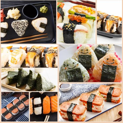 Onigiri Mold, Musubi Press, 4 Pack Triangle Onigiri Rice Ball Mold Musubi Maker, Sushi Making Kit for Beginners
