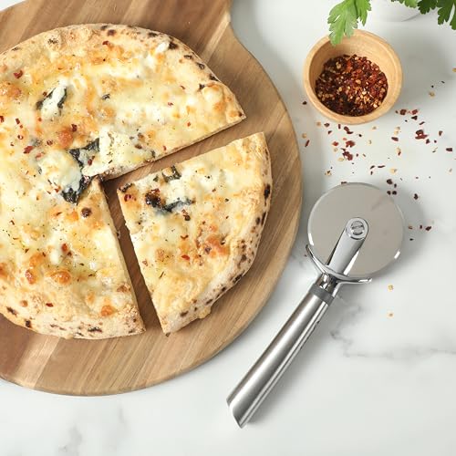 Oster Chadswyck 8.7” Pizza Cutter, Stainless Steel Pizza Wheel, Sharp Rolling Blade, Ergonomic Handle, Dishwasher Safe - color: Chadswyck (8.7" Pizza Cutter)