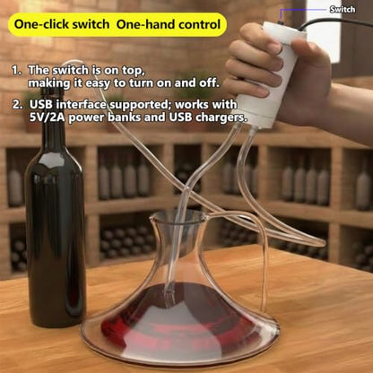 Portable Food Grade USB Electric Auto-Siphon self priming Pump for bottling Home Brew Wine,Beer,Beverages and Kombucha,DC 5v Mini water Transfer Pump Kit,2LPM No Mess Leak,6.5FT hose,Low Noise - color: White Top-Switch
