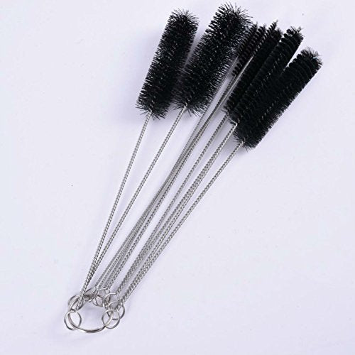 AKOAK 8.2 Inch Nylon Tube Brush Set Pipe Cleaning Brushes for Drinking Straws Glasses Keyboards Jewelry Cleaning,Set of 10