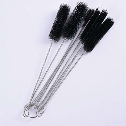 AKOAK 8.2 Inch Nylon Tube Brush Set Pipe Cleaning Brushes for Drinking Straws Glasses Keyboards Jewelry Cleaning,Set of 10